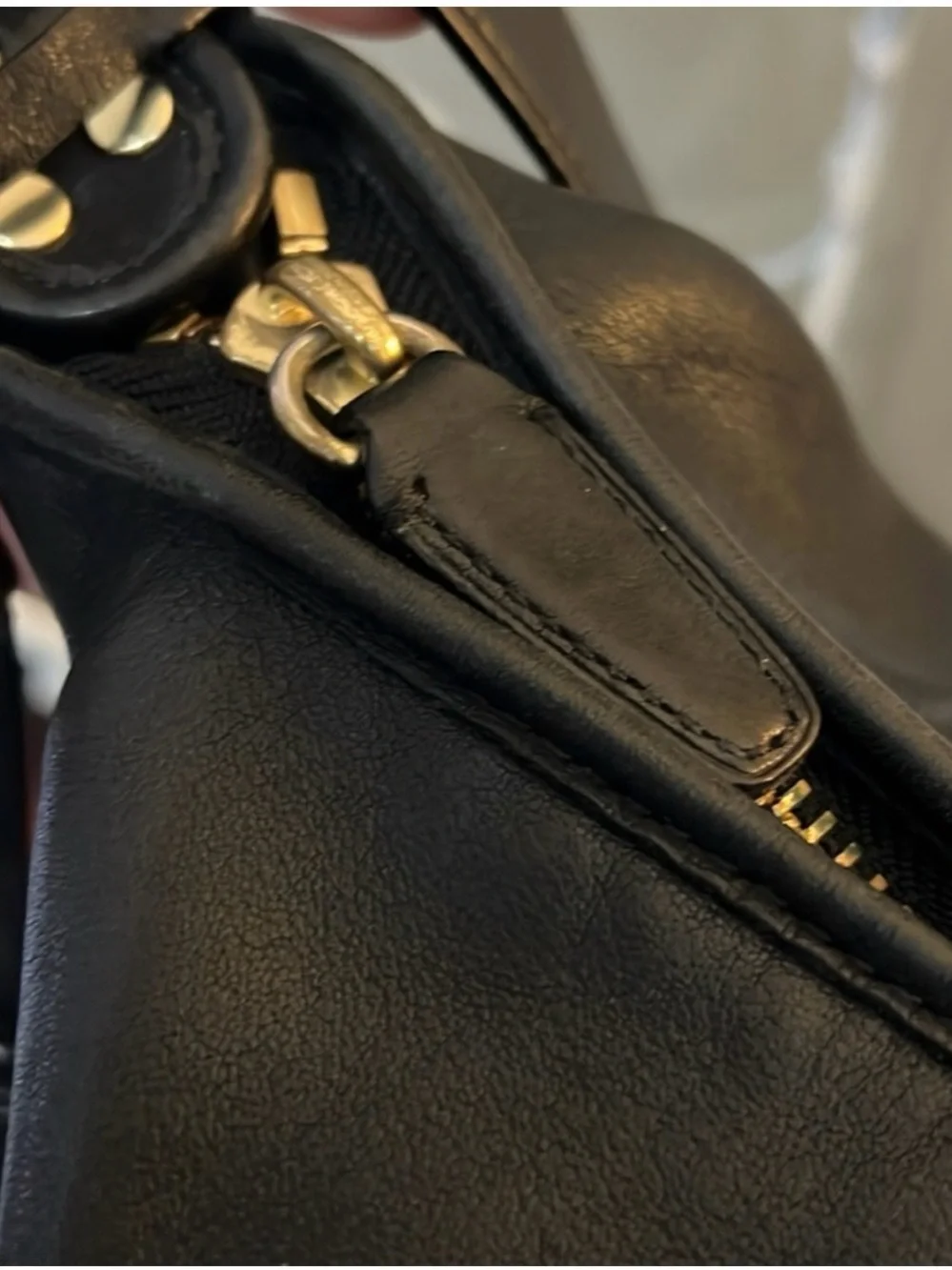 Coach Legacy Leather Colorblock Tassel Shoulder Crossbody Bag Black Tan Large